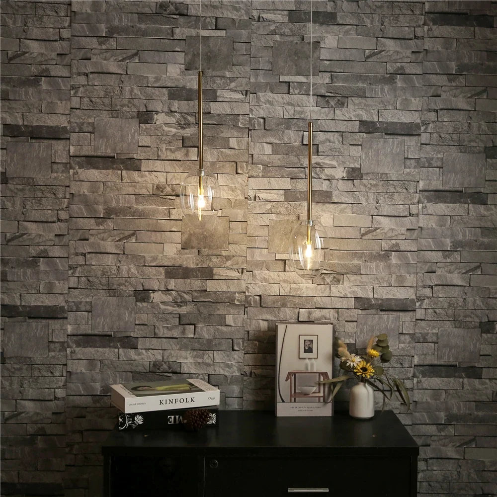 Transparent glass pendant light in the shape of decorative water drop - view 4