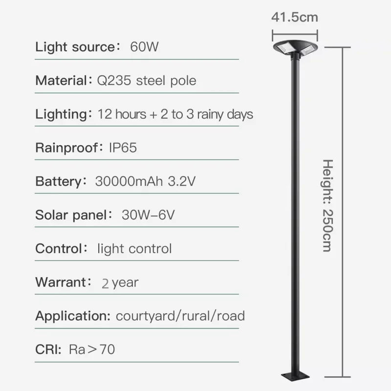Round solar lamp for garden and outdoor lighting - view 4
