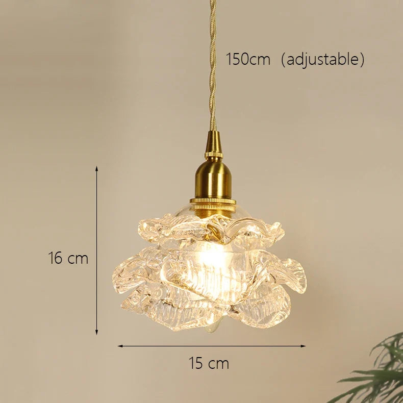 Romantic vintage glass chandelier for elegant interior - One / LED Bulb E14 x 1