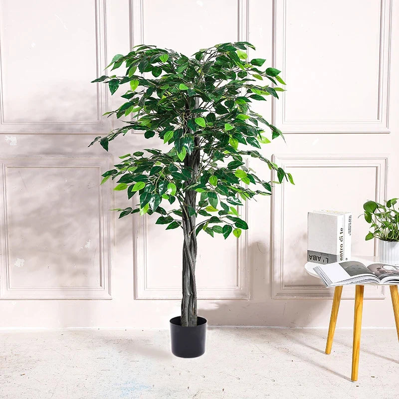 Artificial banyan tree in pot for interior and exterior decoration - 145 cm
