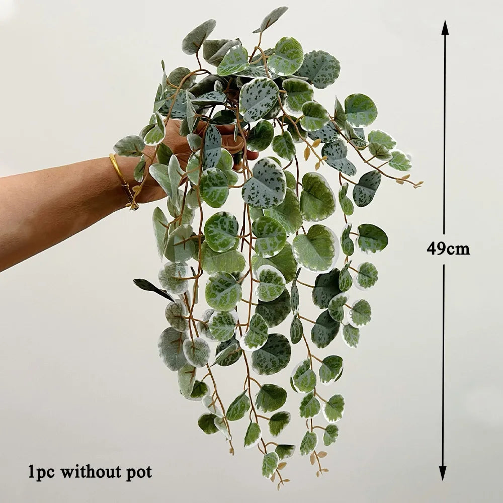 Eucalyptus artificial plants for wall decoration and garden - Green