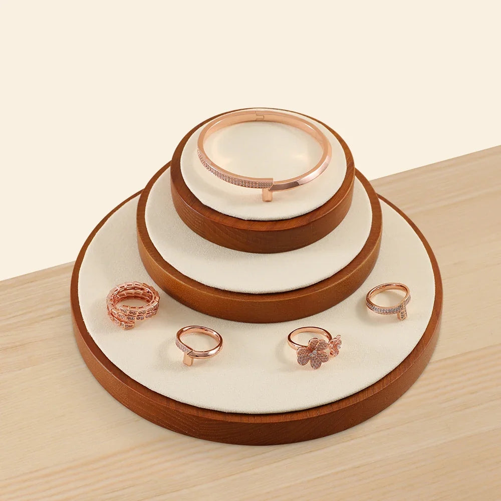 Wooden jewelry display for earrings and bracelets - view 3