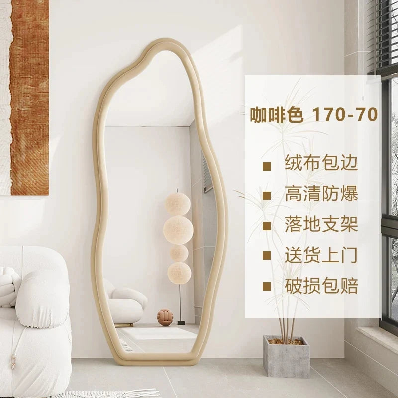 Decorative mirrors corrugated wall design Nordic aesthetic style - 170x70cm 3
