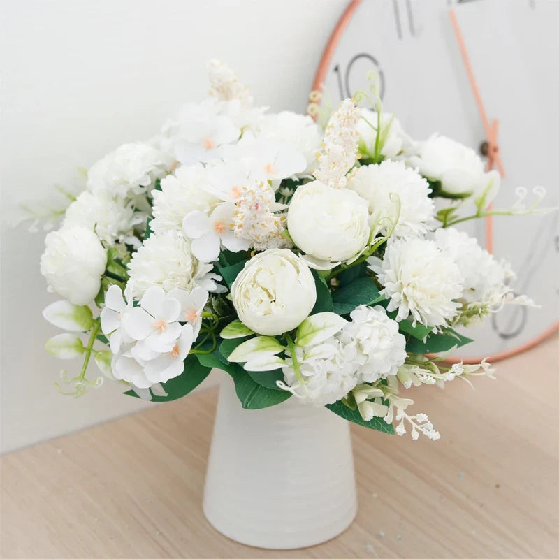 Wedding bouquets in peony silk floral decorations for wedding - view 5