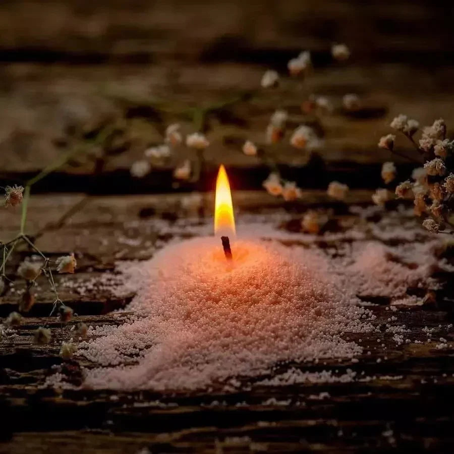 350Gwhite Snow Pearled-Candles with Wicks - Diy Candle Sand, Refillable Candl  DIY Send wick - view 5