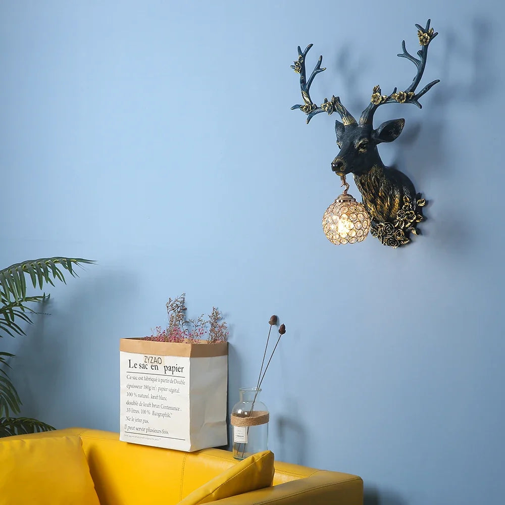 Wall sconce in deer design resin for modern interior decoration - view 5
