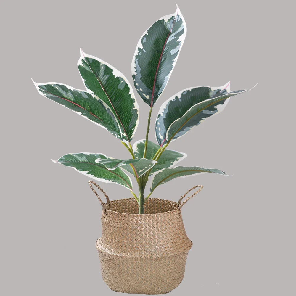Artificial plants fake rubber ficus branch for interior decoration - view 6