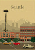 Vintage poster of monuments of the cities of the world - 52 / A3 16.5 x 11.8 inches