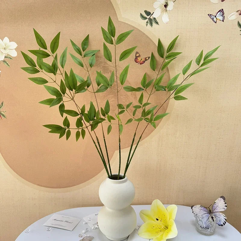 Bouquet of artificial bamboo leaves for floral decoration