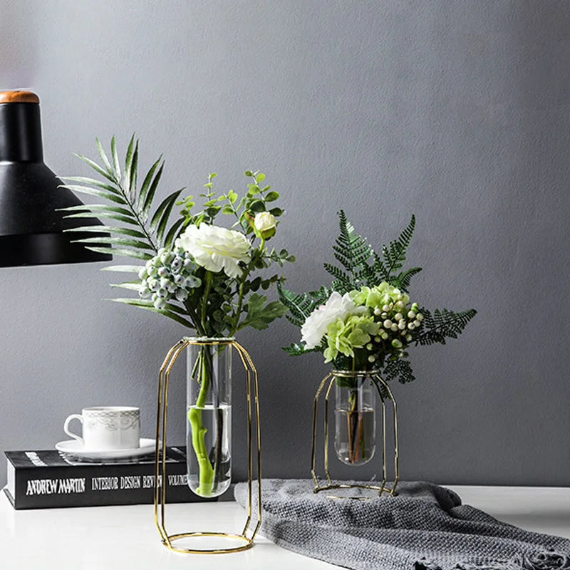 Geometric vase in forged metal for modern decoration - view 6