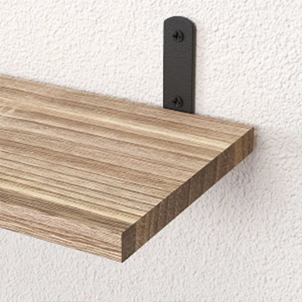 Set of 4 floating wooden wall shelves for decorative storage - view 7