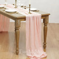 Vintage Beige Cotton Gauze Table Runner for Wedding and Party Tables - 40x200cm