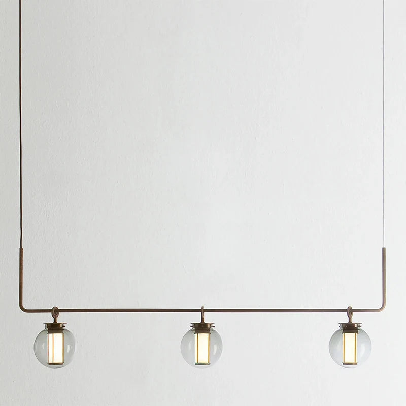 Minimalist glass pendant light for bar and restaurant - view 2