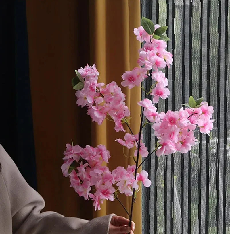 Artificial cherry flower branch for soft decoration - view 4