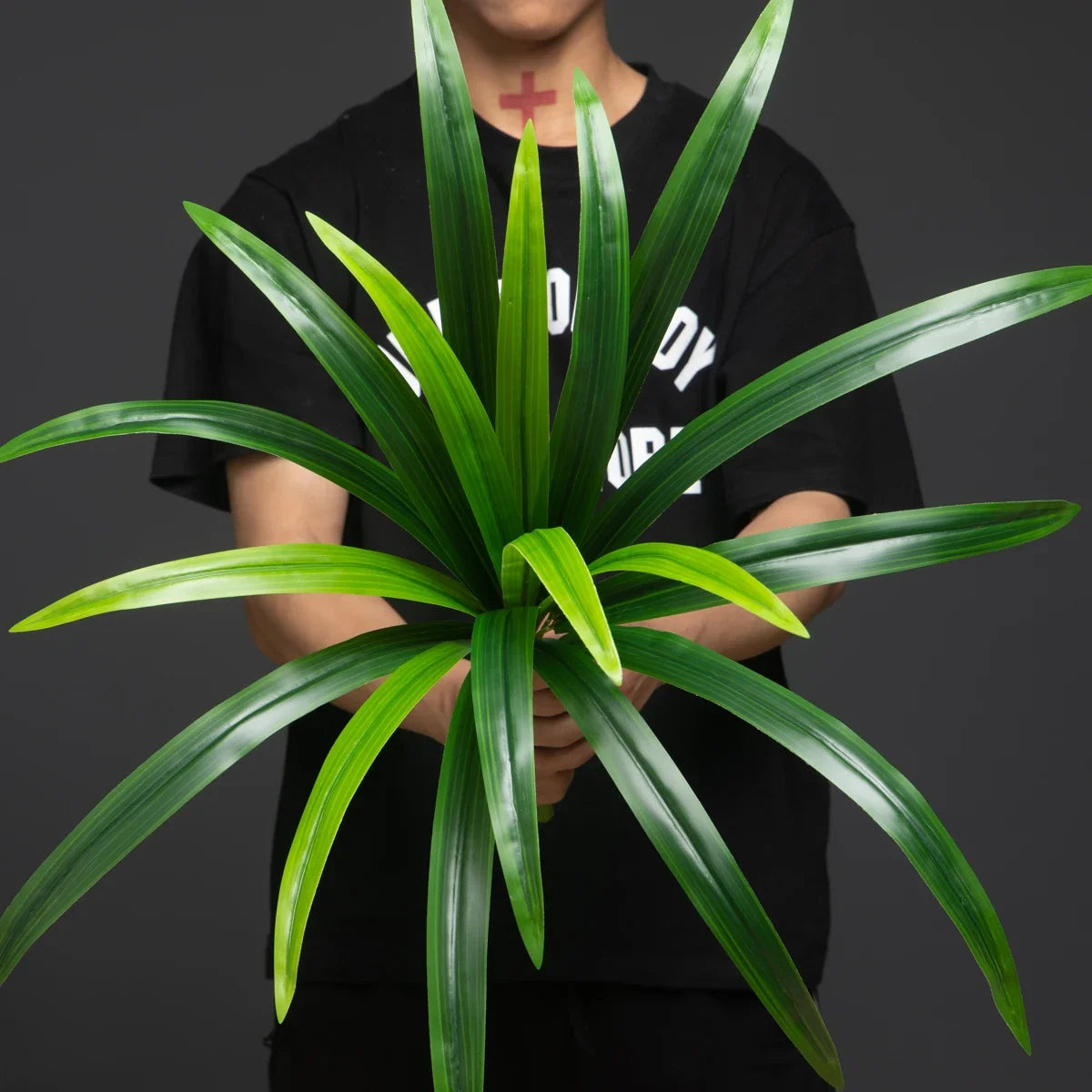 Artificial plants large orchid leaves for interior decoration - view 3