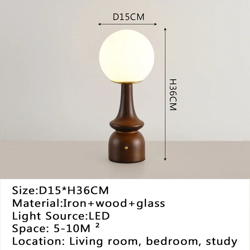 Modern desk lamp, retro creative living room, study room, villa, hotel bedroom, interior decoration, glossy LED bedside lamp - Style  L / EU Plug