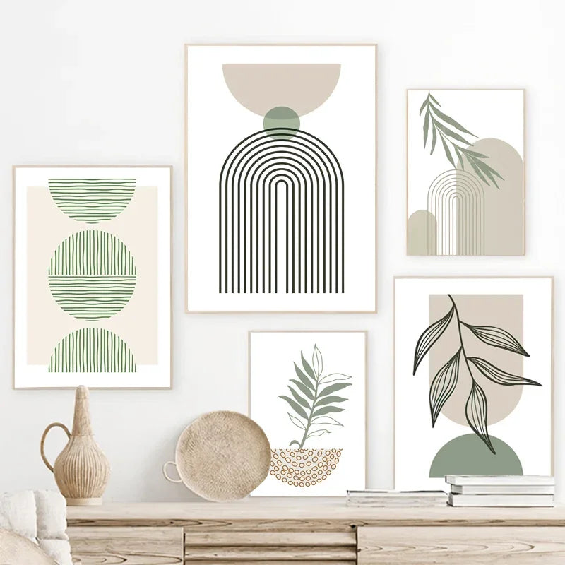 Abstract geometrical wall decoration boho style modern - view 3
