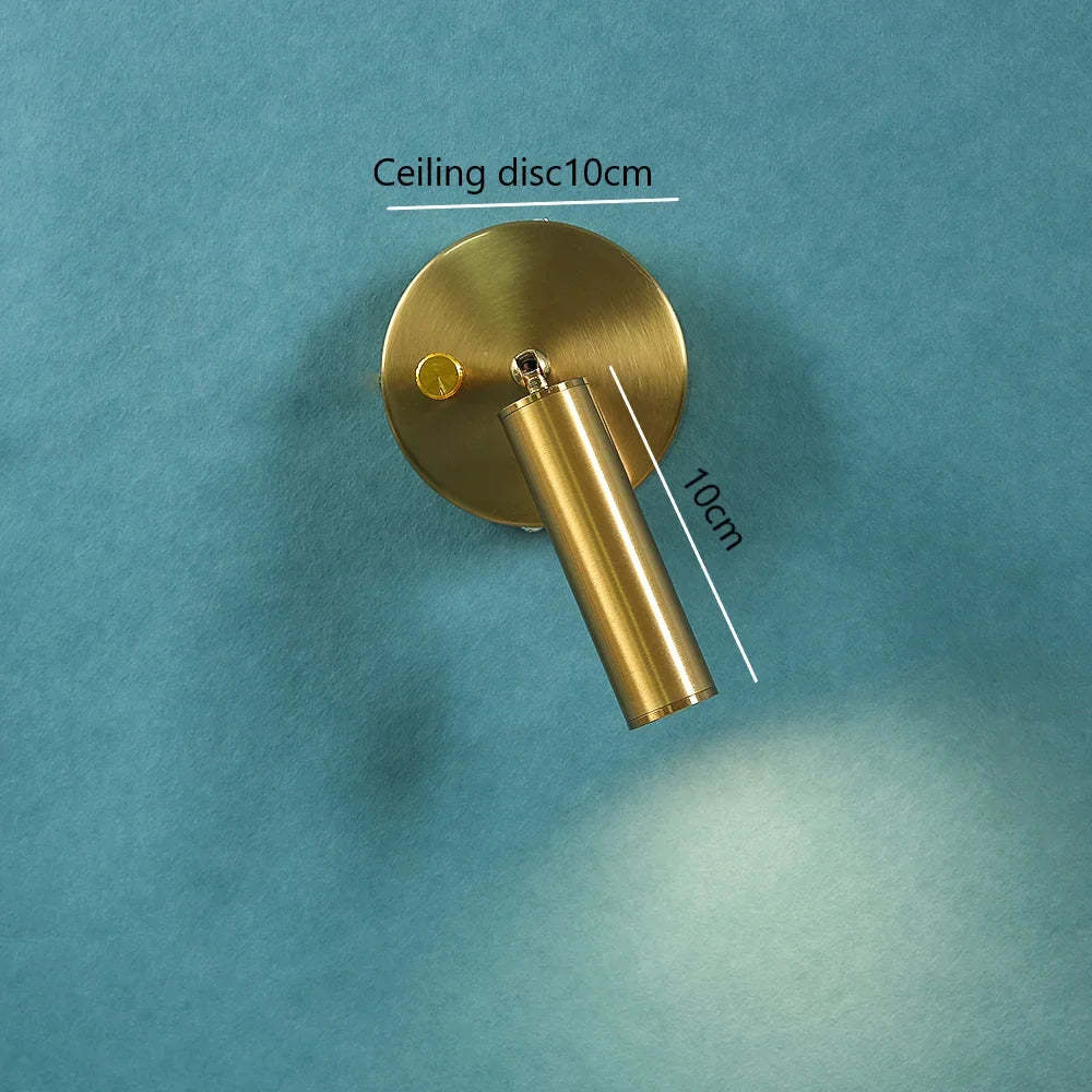 LED wall sconce for reading and atmosphere - Gold