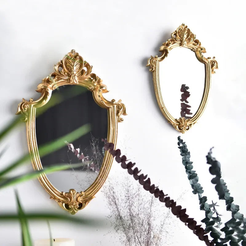 Vintage mirror gold wall decoration retro wedding gift - view 4