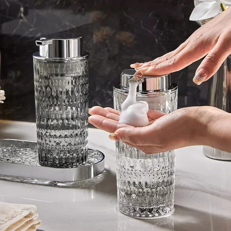 Glass soap bottle for elegant and practical bathroom