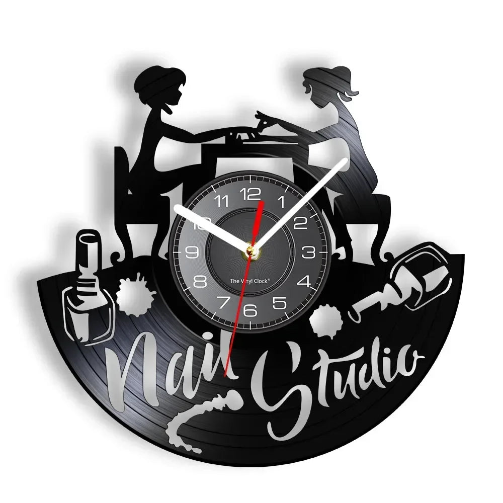 Vinyl wall clock for manicure and beauty salon - Without LED23