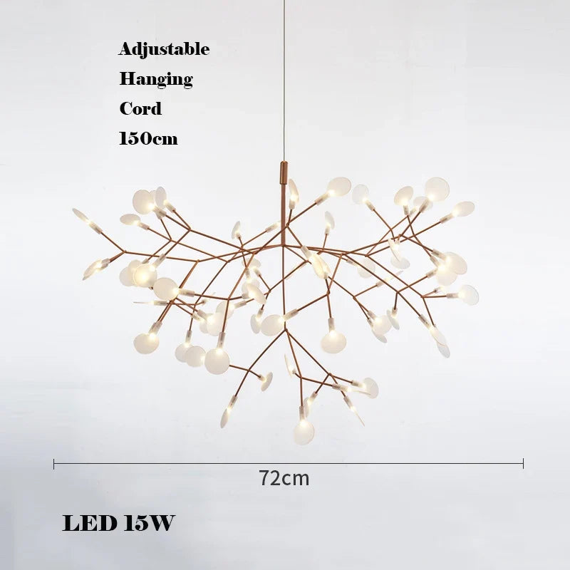 Creative LED chandelier in stainless steel and acrylic for interior decoration - Dia72cm A / Rose Gold / Dimmable