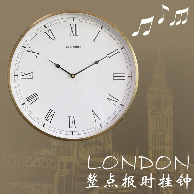 Modern silent luxury wall clock for interior - view 2