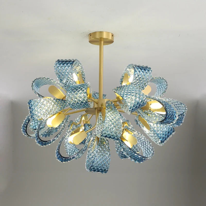 LED crystal glass chandelier for elegant lighting - view 6