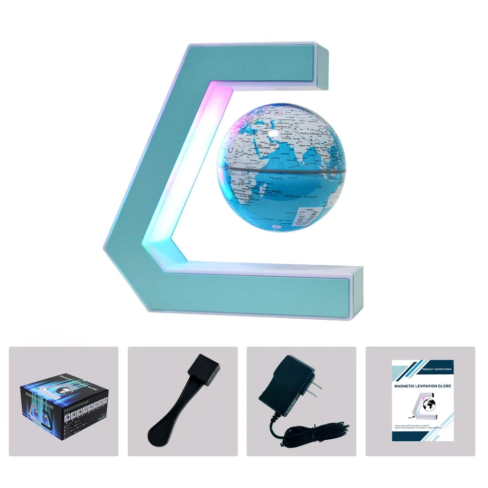 Magnetic Levitating Globe Frame with LED Light Cool Tech decor Birthday Christmas Gift for Men Boys Boyfriend,Office Desk Gadget - view 4