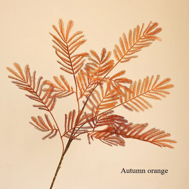 Artificial plant mimosa for rustic decoration and accessories photo - Orange d'automne