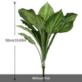 Artificial tropical plant monstera and hosta for outdoor interior decoration - One