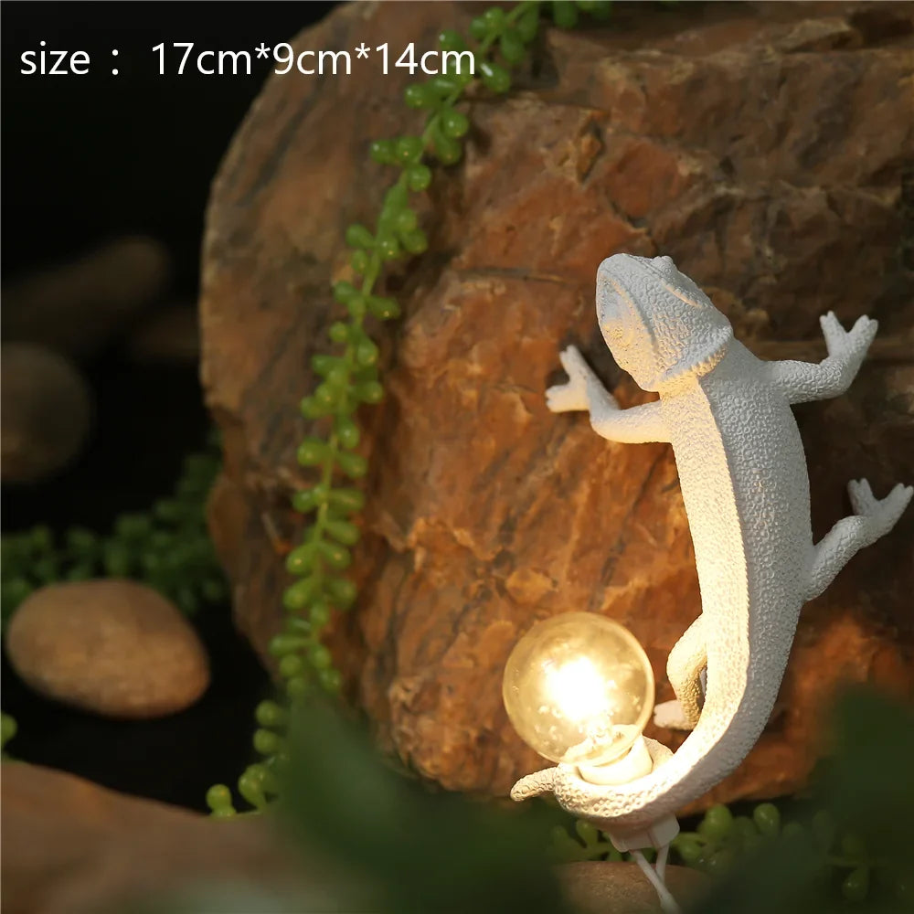 Nordic lizard nightlight modern decorative lamp in resin - C
