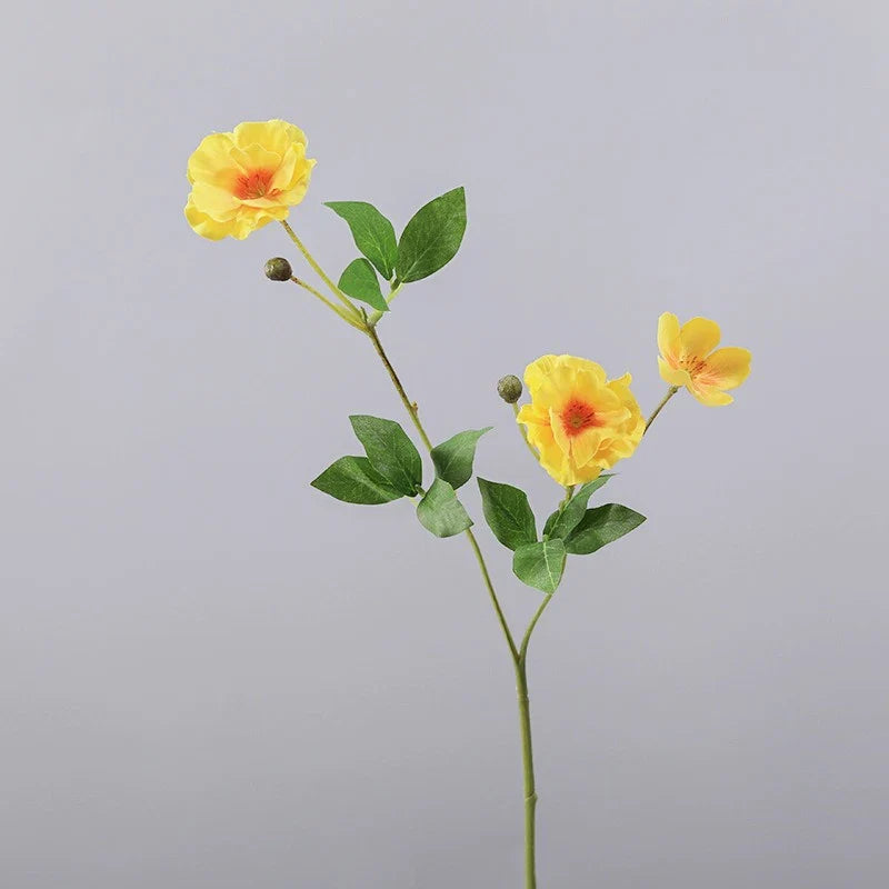 Small realistic silk flowers for decorations and events - Yellow