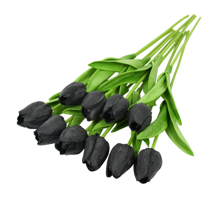 10 artificial tulips for wedding decoration and garden - S