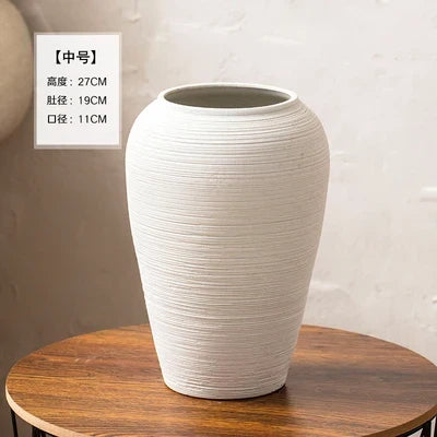 Jingdezhen-Minimalist Countertop Combination Set, Creative Japanese Dried Flowers, Hydroponic Vase, Home Ornament, Solid Color - B