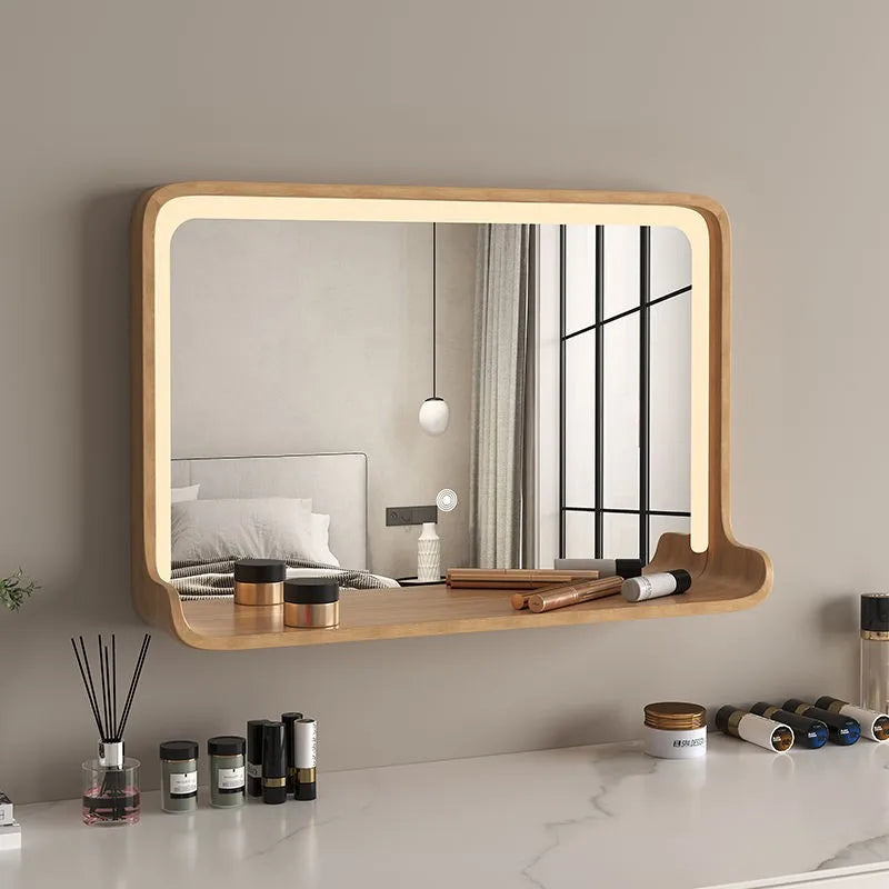 Nordic solid wood mirror for hanging bathroom - view 5