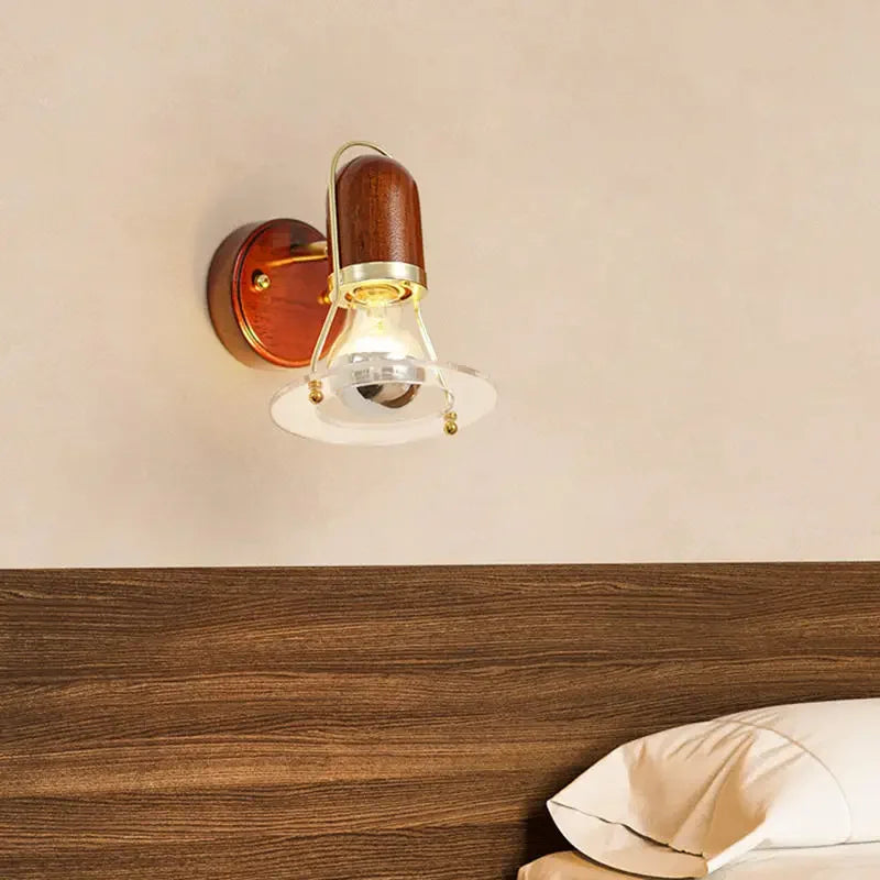 Vintage wooden wall sconce for interior decoration - view 4