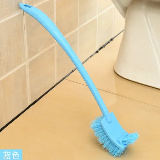 Long handle plastic cleaning brush for hard corners - Blue