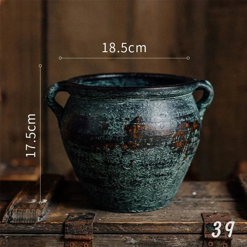 Rustic pottery gardeners for interior and exterior decoration - 39