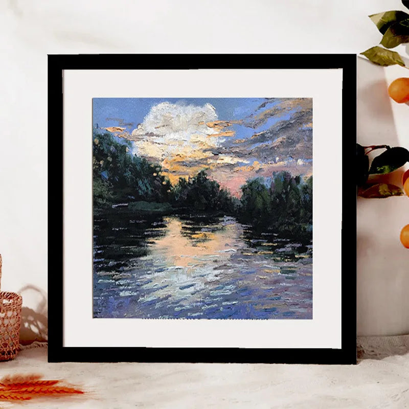 Wooden photo frame to hang for interior decoration - One / 20x20cm 8x8 inches