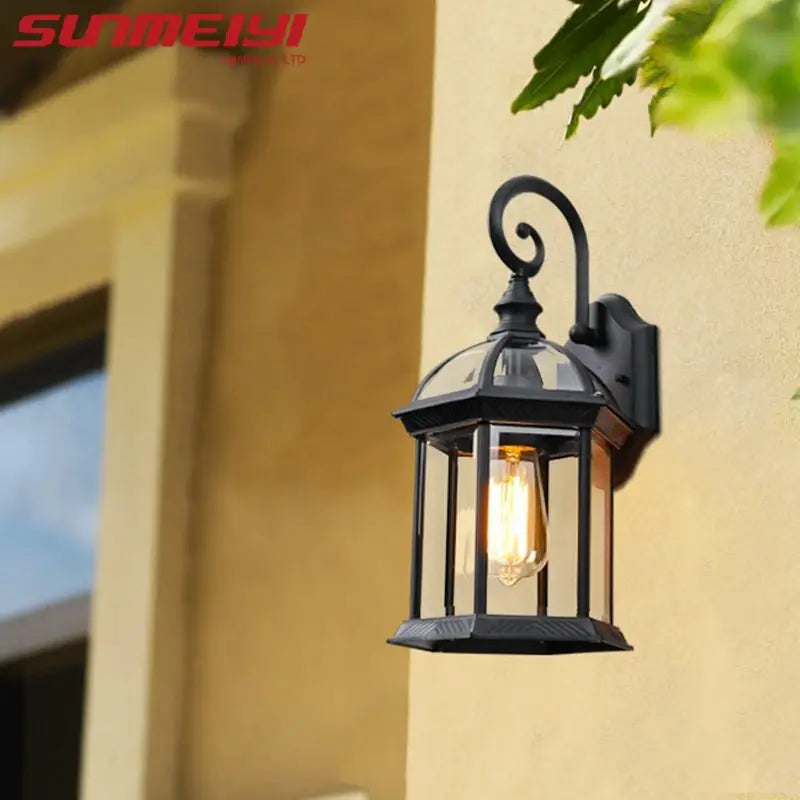 Retro aluminum wall sconce for outdoor garden and alley - view 3