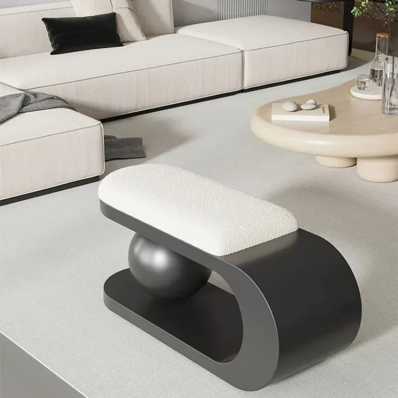 Nordic Light Luxury Home Furnishings, Shoe Changing Doors, Living Room Sofa, Bar shoe Stool,Creative Low Stool,Simple shoe Stool - view 4