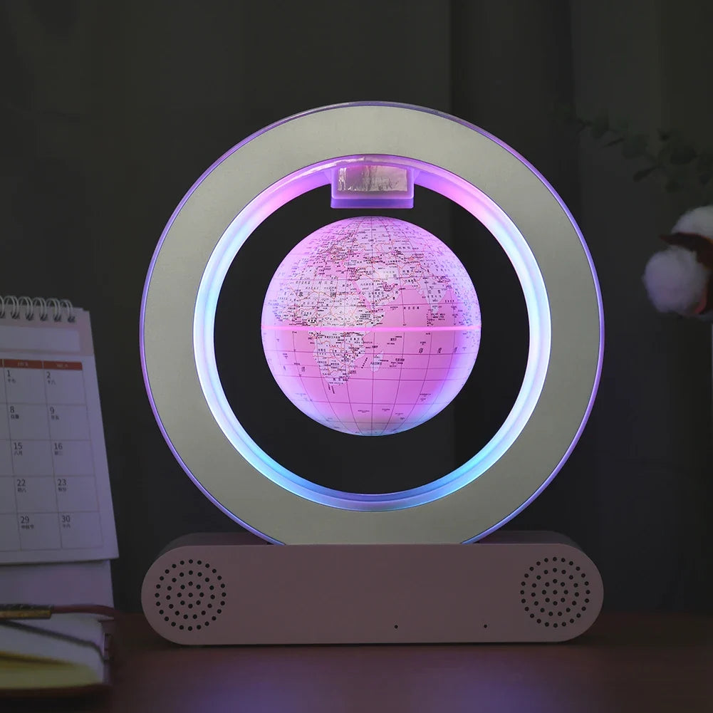 Magnetic Levitation Base Build-In Bluetooth & LED Light 4in Globe Desk Lamp Night Light for Room, Home, Office Desk Toys decor - view 4