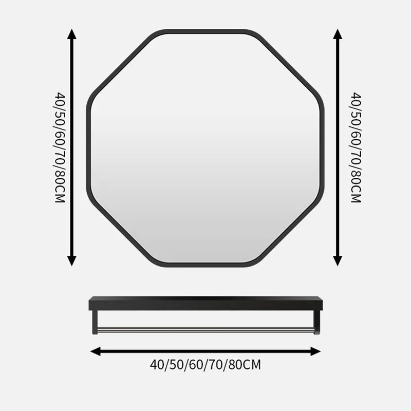 Irregular mirror with storage holder for make-up - view 4