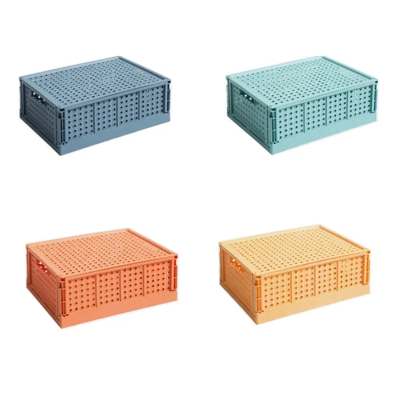 Collapsible Desktop Storage Box, Student Cosmetics Basket, Simplicity, Household, Dormitory, Stationery, Sundry, Small - view 6
