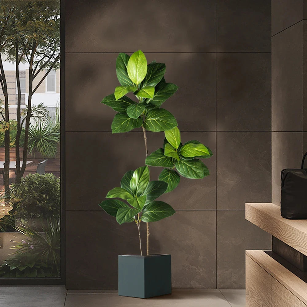 Artificial ficus plastic tree for tropical decoration - view 5