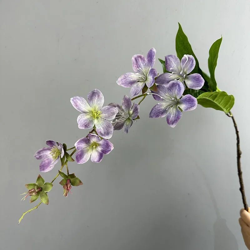 Artificial silk jasmine branch for festive decoration - Purple