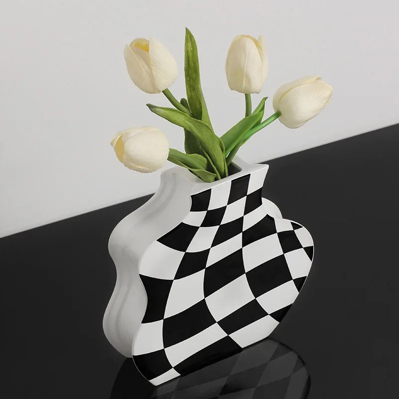 Ceramic vase for dried flowers elegant decoration - view 4