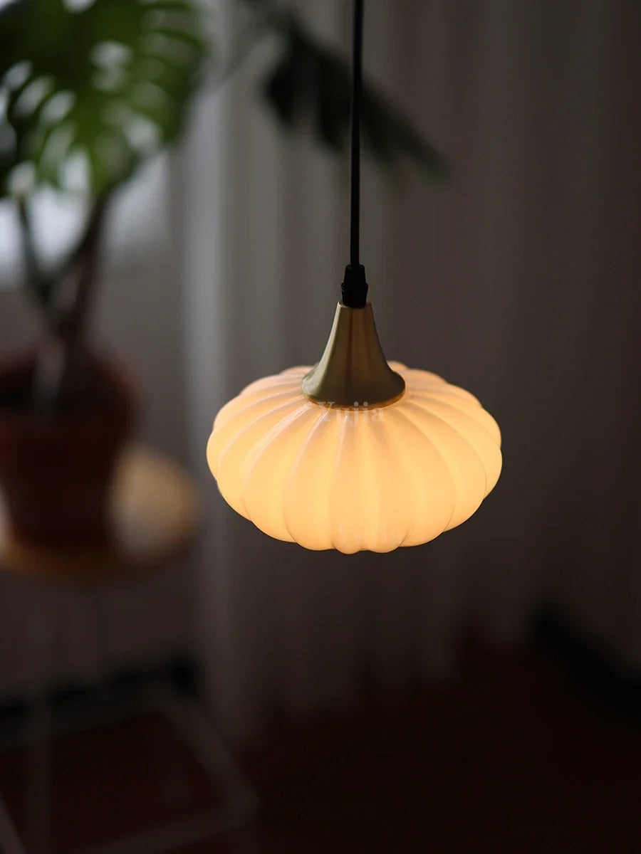Japanese glass pendant light Scandinavian design for elegant interior - view 5