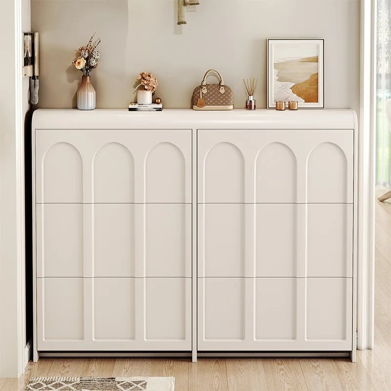 Modern wooden shoe cabinet with little bulky Nordic design - view 5